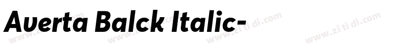 Averta Balck Italic字体转换